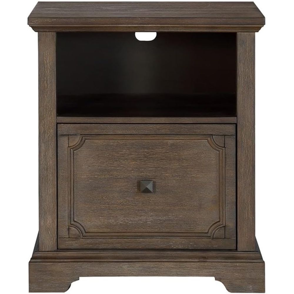 File Cabinet Lateral - ตู้เก็บเอกสารโบราณสีเทาพร้อมล้อเลื่อน