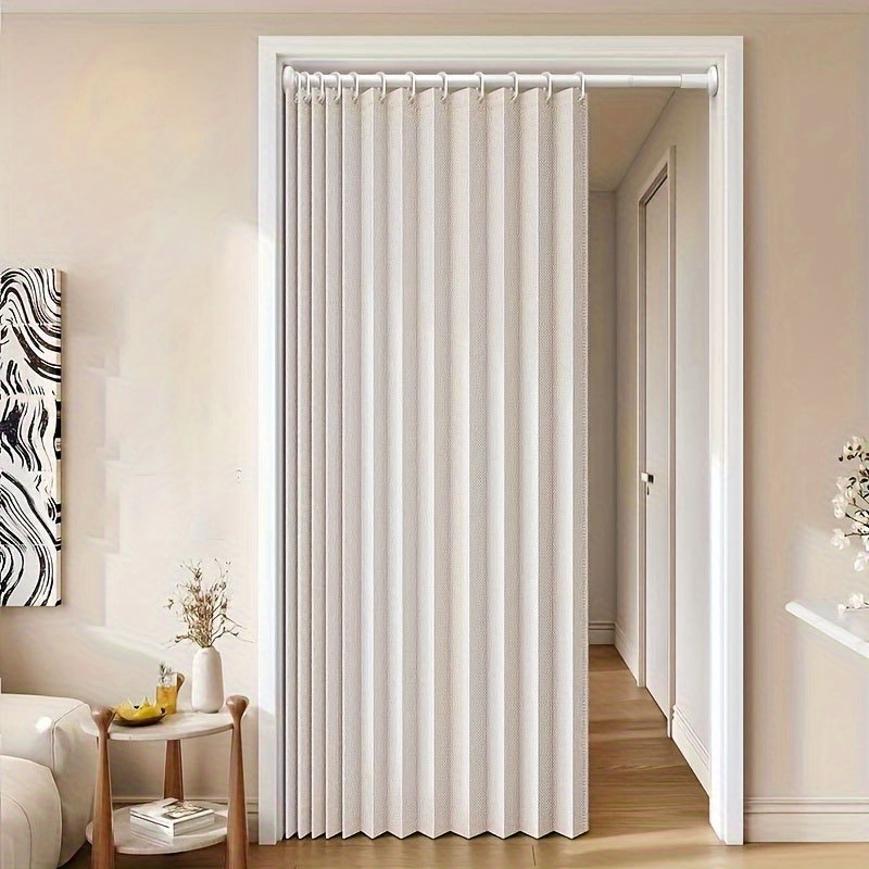 Partition Screen Divider - ม่านกั้นห้องสำหรับห้องนอน ห้องนั่งเล่น ประตูห้อง พับเก็บได้ พร้อมผ้าม่านเนื้อนุ่มและตกแต่งสไตล์โมเดิร์น