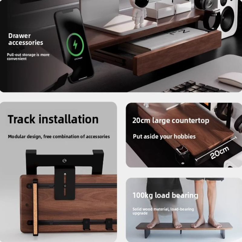 Partition Screen Divider - Z3 Pro อุปกรณ์เสริม กล่องเก็บของโลหะ ถาดแบ่งช่องโต๊ะคอมพิวเตอร์แบบโมดูลาร์ ที่จัดระเบียบโต๊ะทำงานตามหลักสรีรศาสตร์
