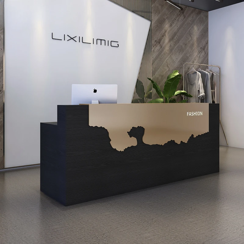 Office Furniture Center - เคาน์เตอร์สําหรับร้านเสริมสวยราคาถูกโต๊ะห้องเล็กศูนย์ลูกค้าเฟอร์นิเจอร์ Plexiglass ร้านตัดผมแผนกต้อนรับ Home Bank Hairdressing