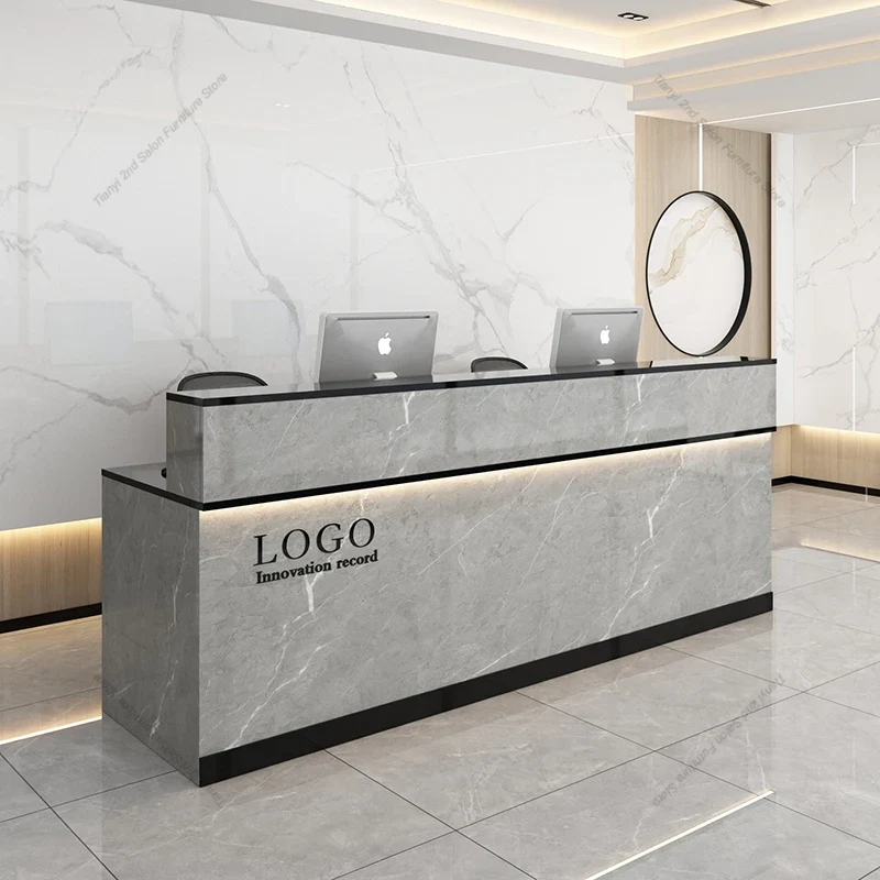 Office Furniture Center - เคาน์เตอร์ต้อนรับสไตล์มินิมอลแบบอิตาลี ดีไซน์ทันสมัย สวยงาม เหมาะสำหรับร้านเสริมสวย ศูนย์บริการลูกค้า เฟอร์นิเจอร์รับรองแขก