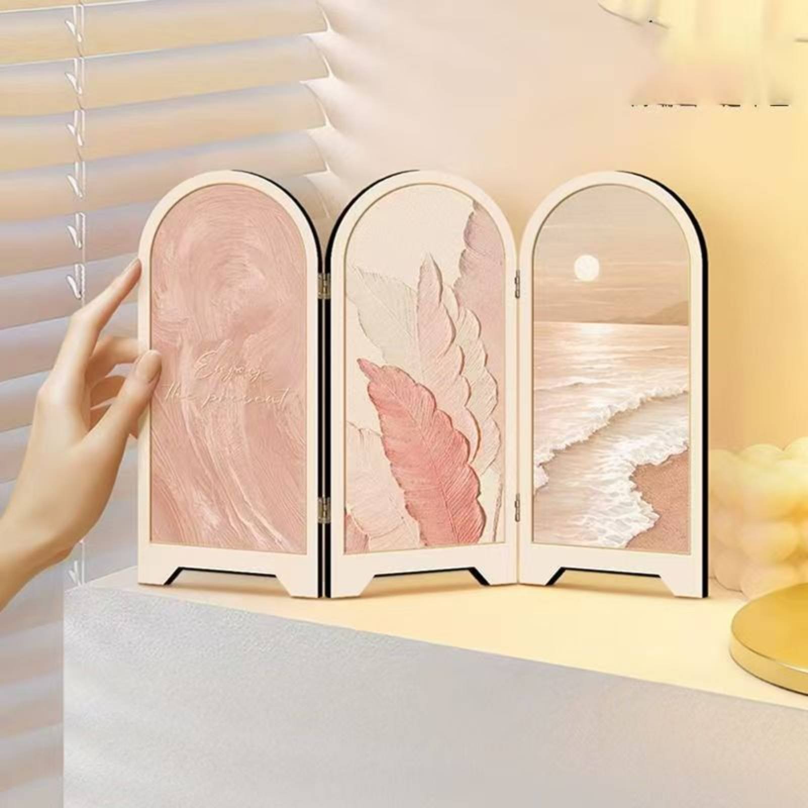 Partition Screen Divider - ฉากกั้นห้องสไตล์จีน ดีไซน์ย้อนยุค แผงกั้นตกแต่งโต๊ะทำงาน ประหยัดพื้นที่ ใช้เป็นชั้นวางของได้
