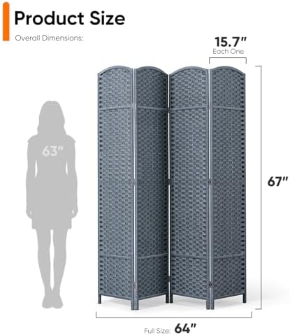 ฉากกั้นห้องแบบพับได้ 4 แผง สำห - Partition Screen Divider บทวิจารณ์และราคา