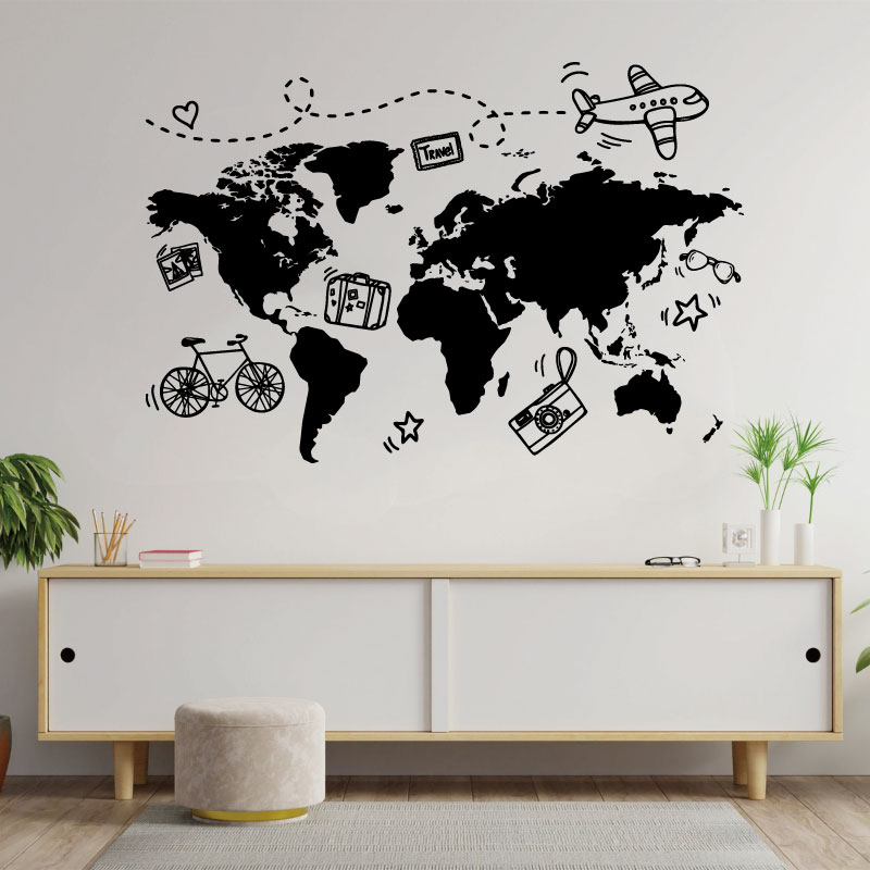 Go Travel World สติกเกอร์ติดผน - Office Furniture To Go บทวิจารณ์และราคา