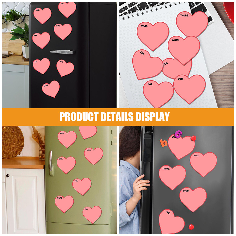 สติกเกอร์ไวท์บอร์ดรูปหัวใจ 8 ช - Dry Erase Weekly บทวิจารณ์และราคา