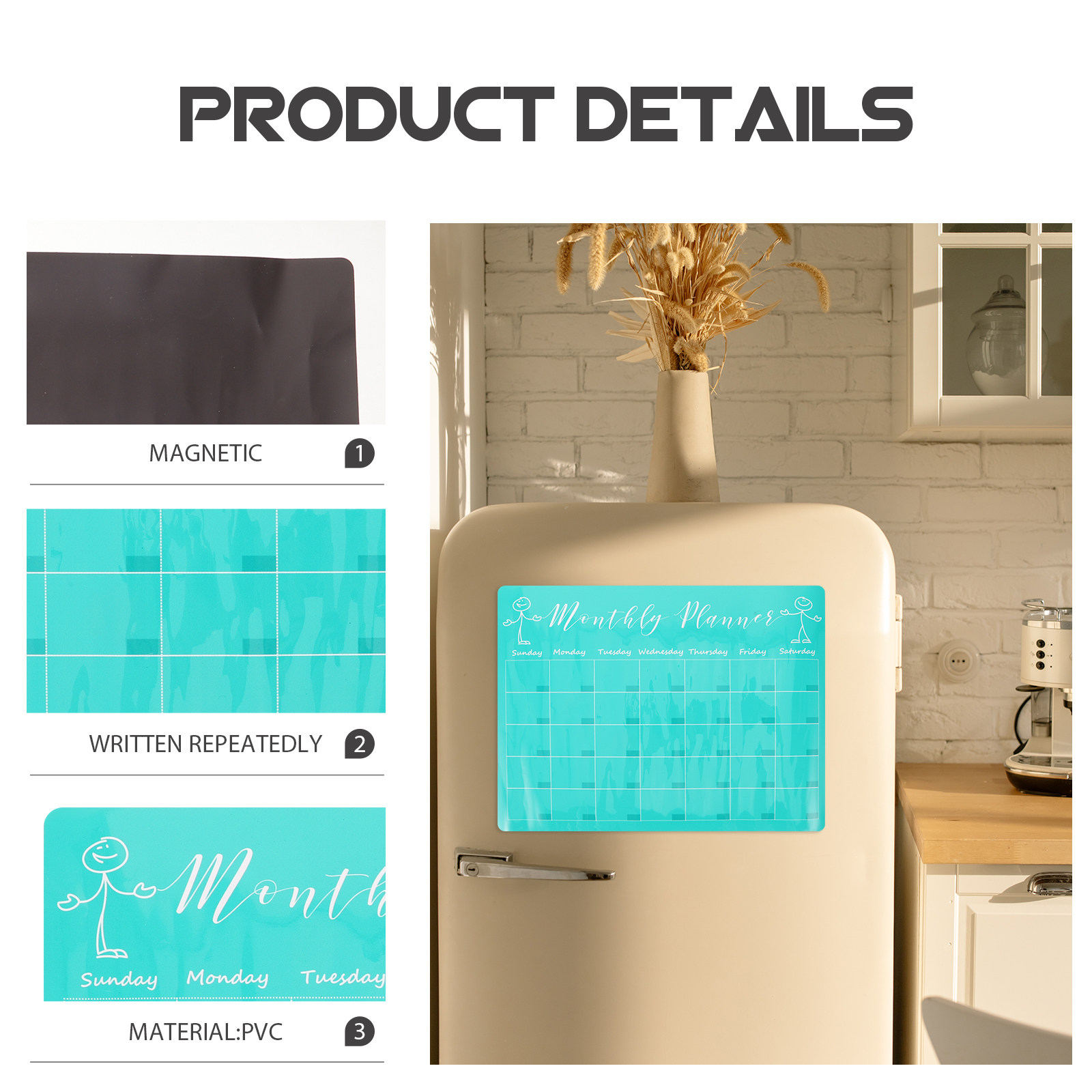 1 ชุดกระดานแม่เหล็กพลาสติกใสสำ - Dry Erase Weekly บทวิจารณ์และราคา