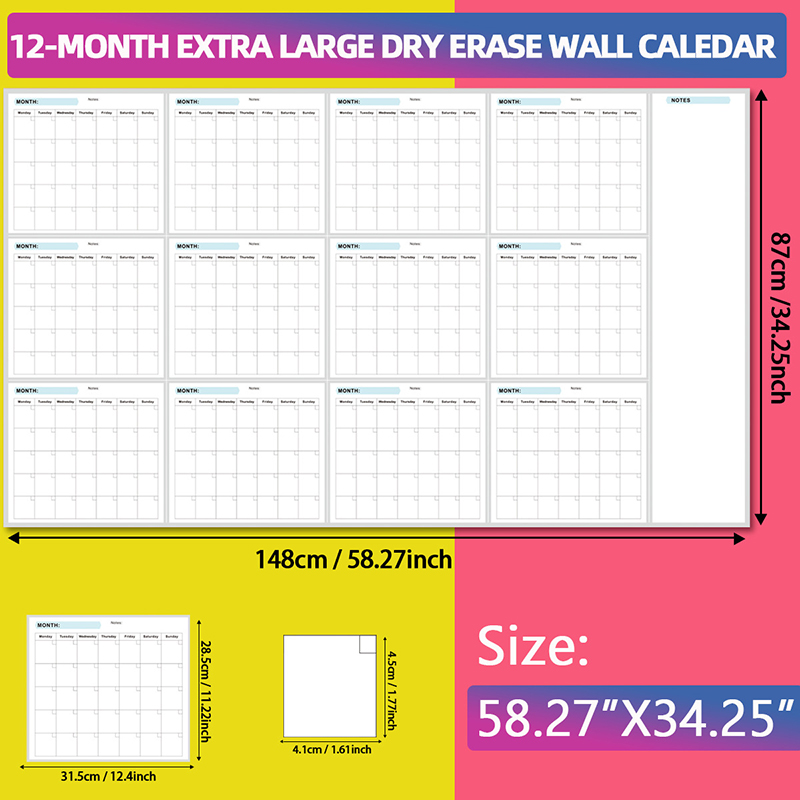ปฏิทินวางแผนรายเดือน/รายสัปดาห - Dry Erase Weekly บทวิจารณ์และราคา