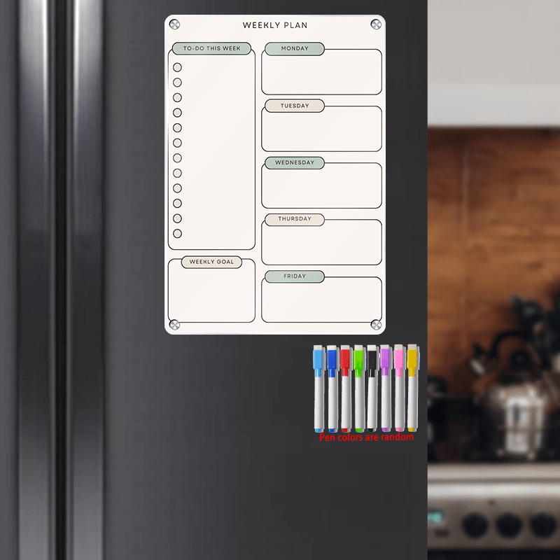 กระดานวางแผนรายสัปดาห์แบบแม่เห - Dry Erase Weekly บทวิจารณ์และราคา