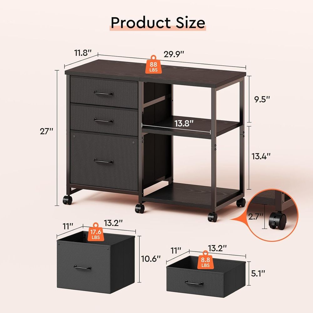 ตู้เก็บเอกสารแบบมีล้อ ชั้นวางเ - File Cabinet Lateral บทวิจารณ์และราคา