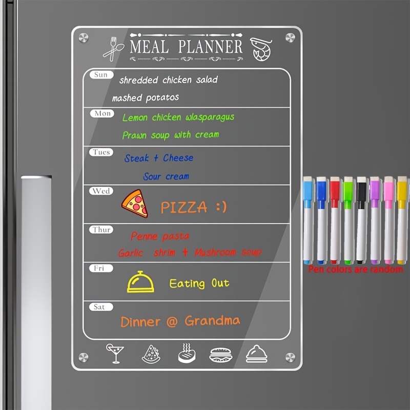 กระดานเมนูอะคริลิคสำหรับห้องคร - Dry Erase Weekly บทวิจารณ์และราคา