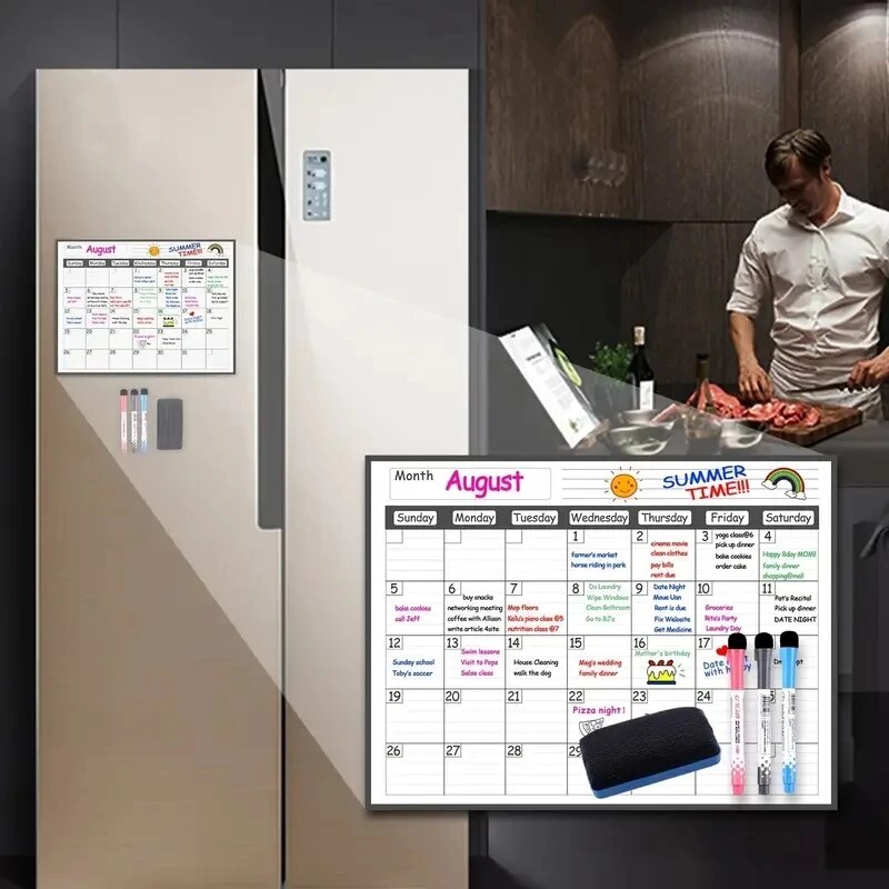 1ชุดแม่เหล็กตู้เย็นลบปฏิทิน12  - Dry Erase Weekly บทวิจารณ์และราคา