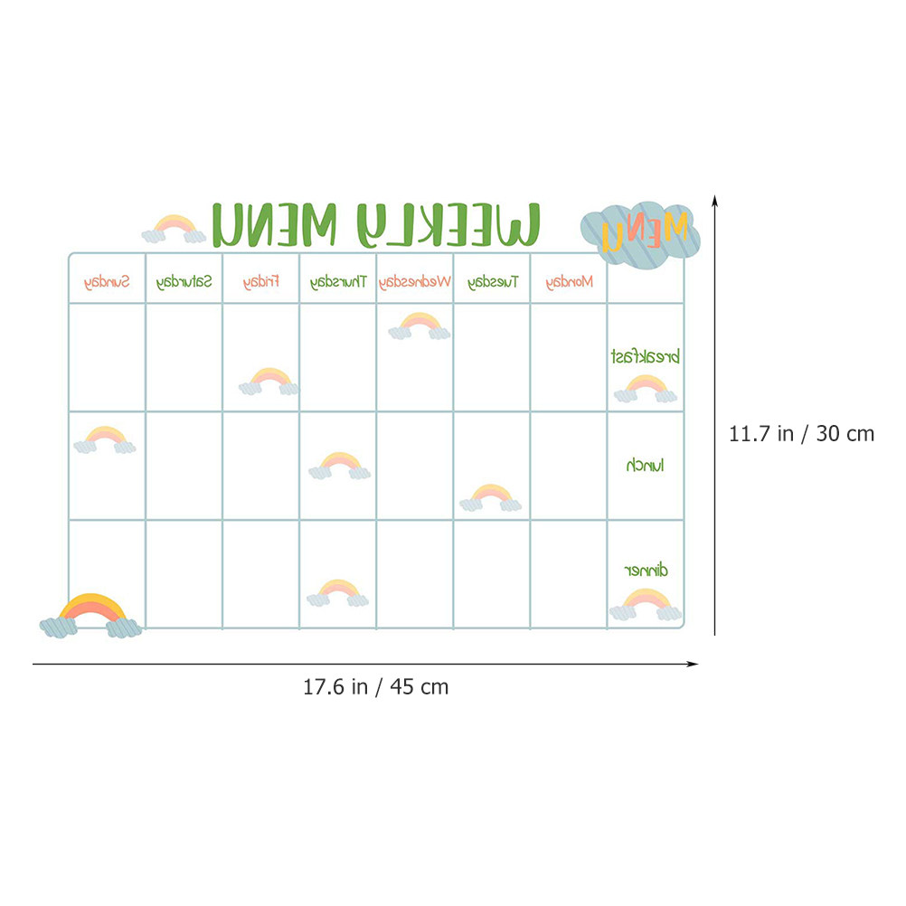 กระดานไวท์บอร์ดวางแผนอาหารแบบต - Dry Erase Weekly บทวิจารณ์และราคา