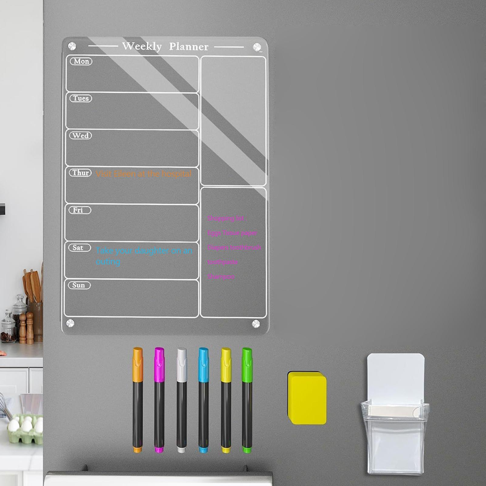 ปฏิทินแม่เหล็กสำหรับติดตู้เย็น - Dry Erase Weekly บทวิจารณ์และราคา