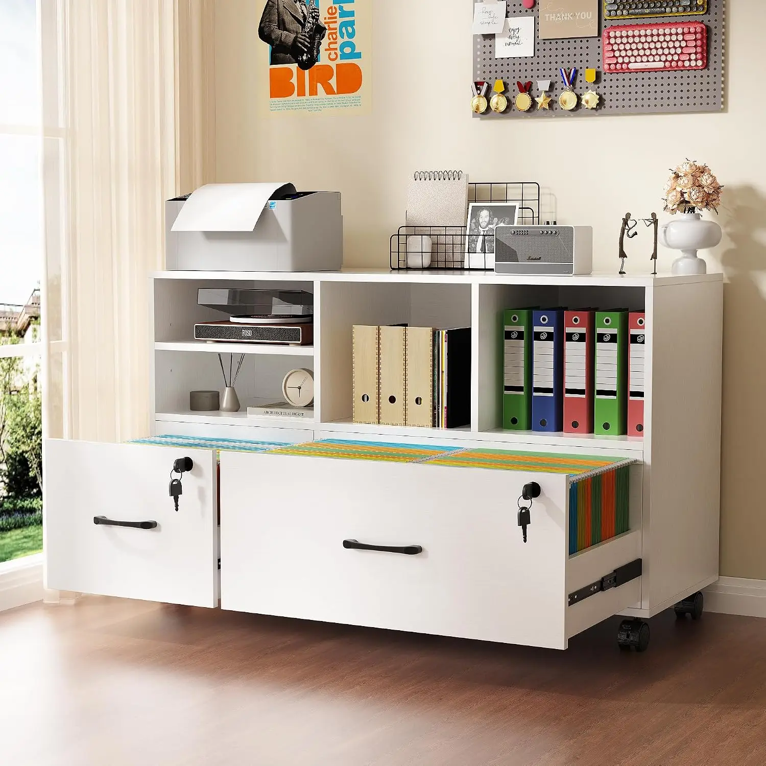 ตู้เก็บเอกสารแบบเคลื่อนที่ 2 ล - File Cabinet Lateral บทวิจารณ์และราคา