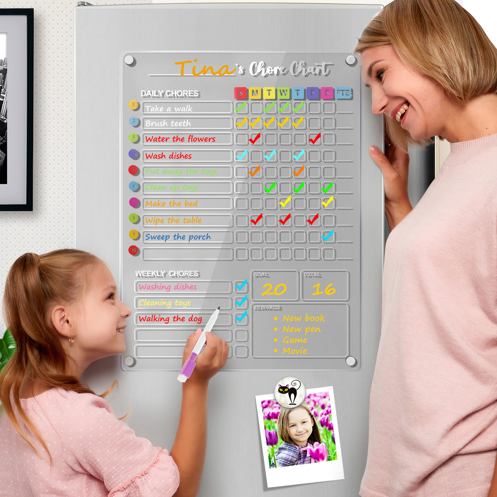 Magnetic Dry Erase Board Weekl - Dry Erase Weekly บทวิจารณ์และราคา