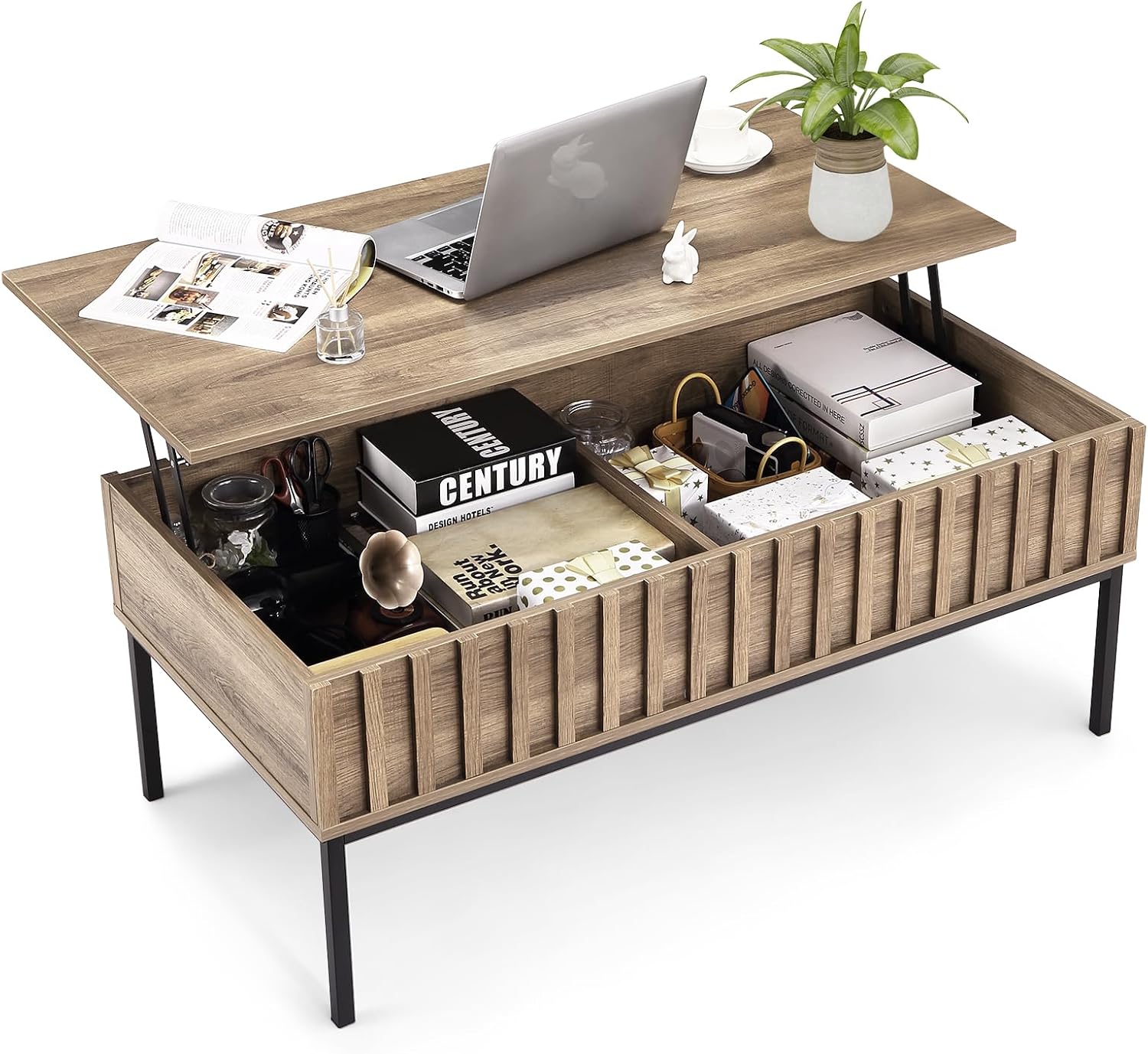 โต๊ะกาแฟไม้ยกสูงพร้อมช่องเก็บข - Office Furniture Center บทวิจารณ์และราคา