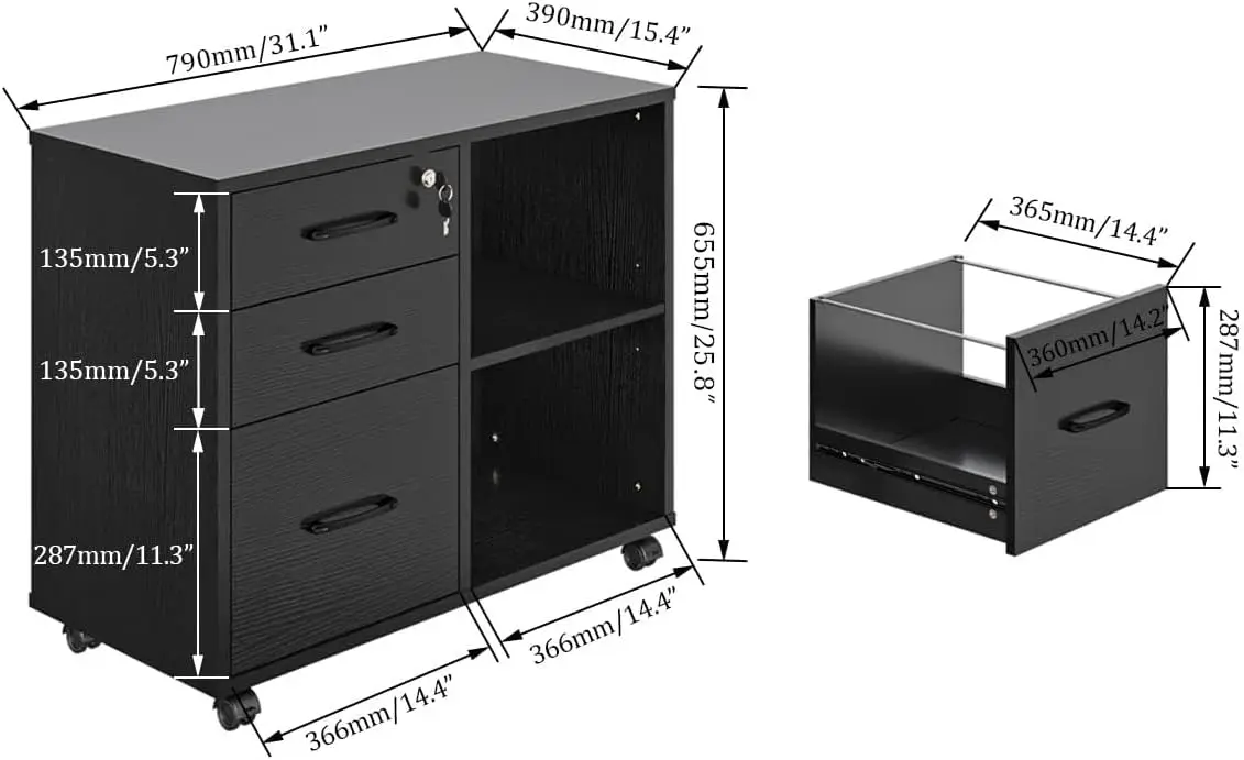 ตู้เก็บเอกสารสำนักงานแบบ 3 ลิ้ - File Cabinet Lateral บทวิจารณ์และราคา