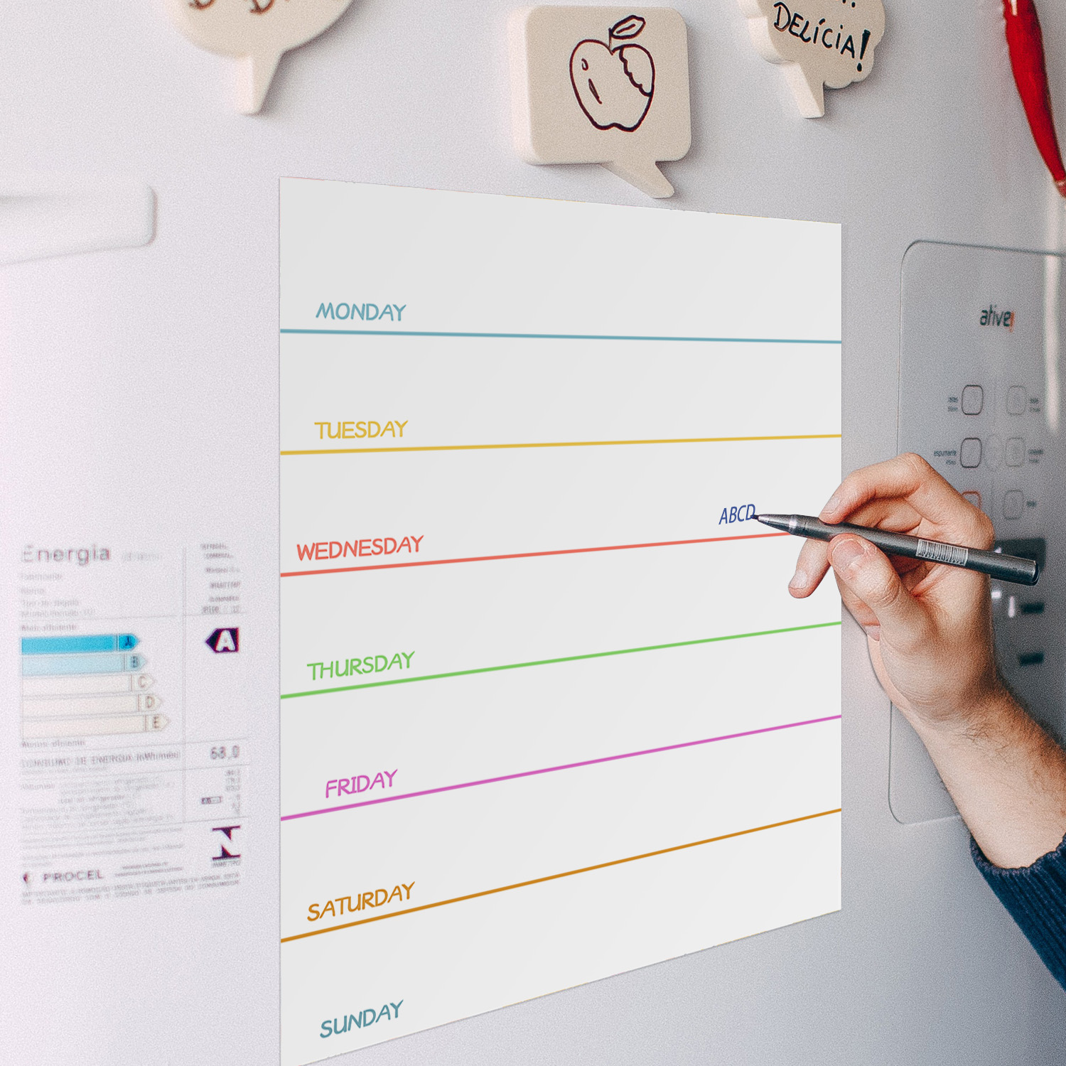 กระดานวางแผนรายสัปดาห์แบบแม่เห - Dry Erase Weekly บทวิจารณ์และราคา